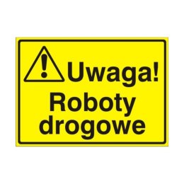 Znak Tablica Uwaga! Roboty drogowe